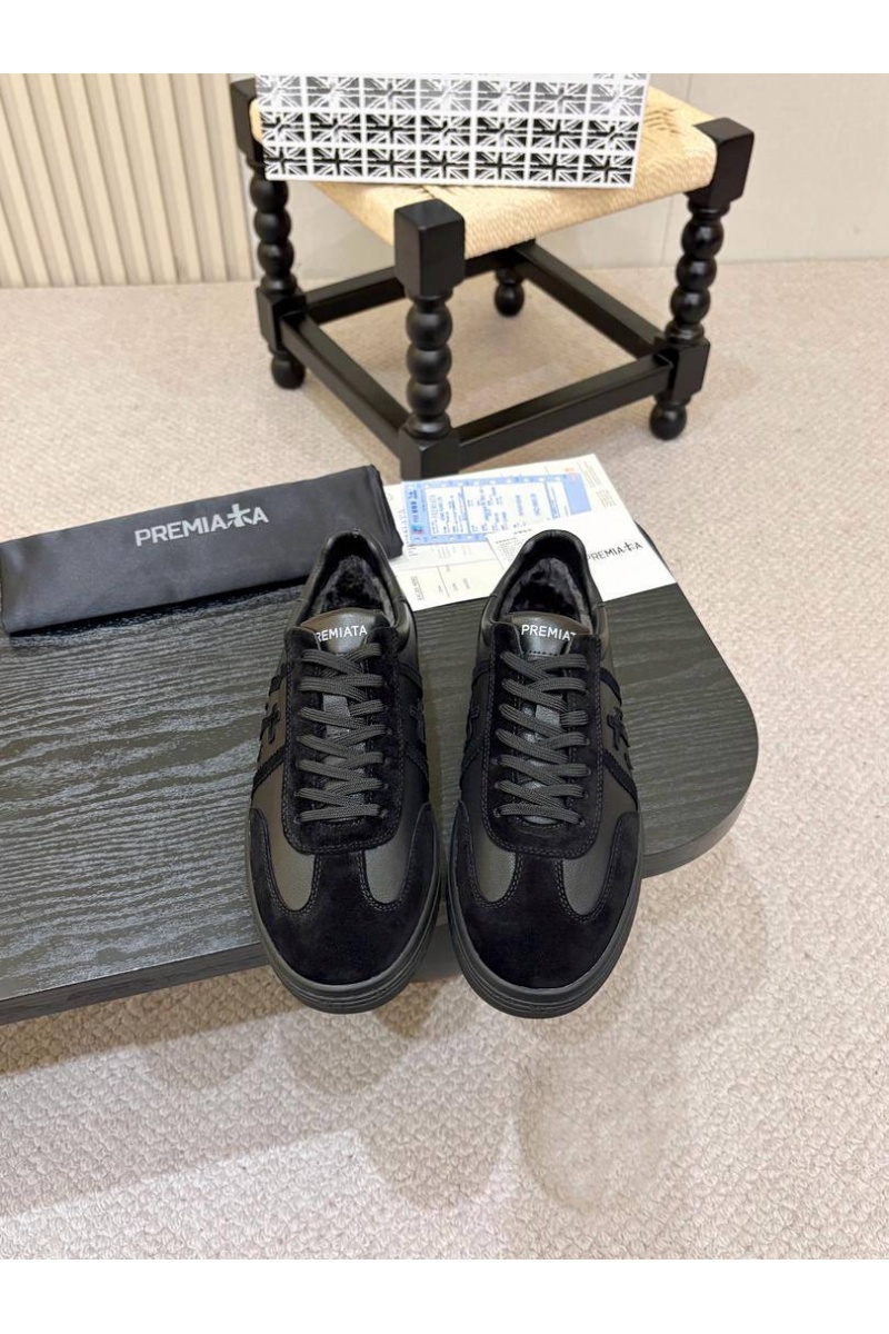 Premiata Комбинированные кроссовки с мехом Bonnie