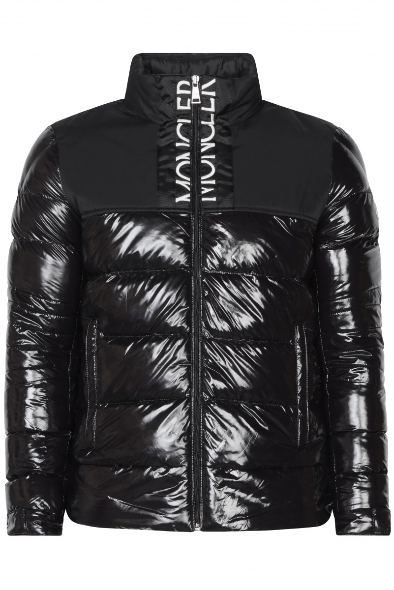 Moncler Мужская брендовая куртка чёрного цвета
