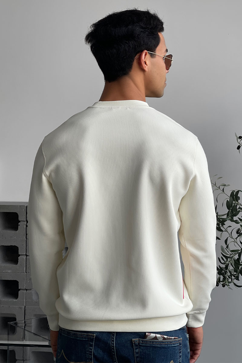 Prada Мужской белый свитшот logo-embroidered