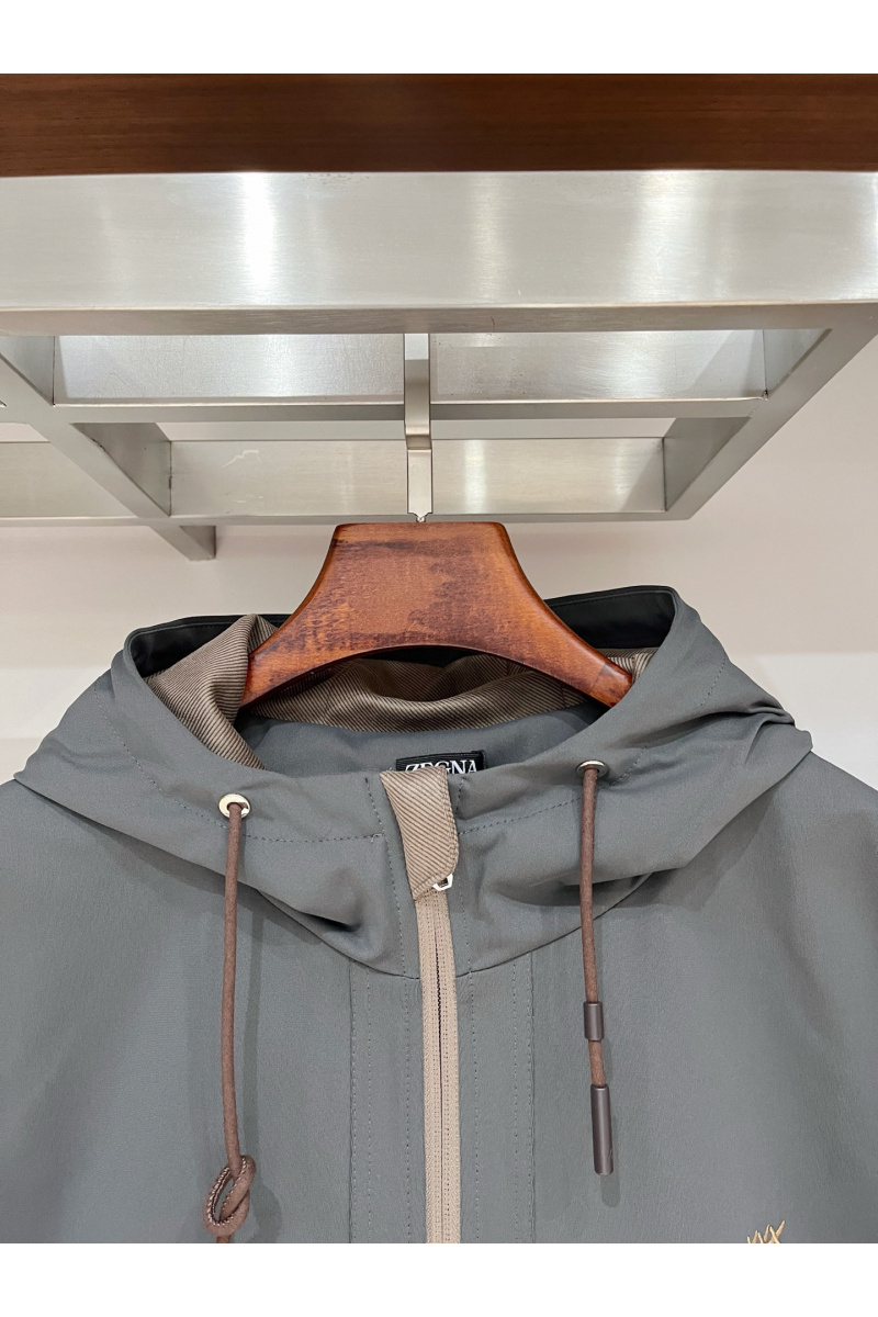Zegna Мужской серый костюм premium
