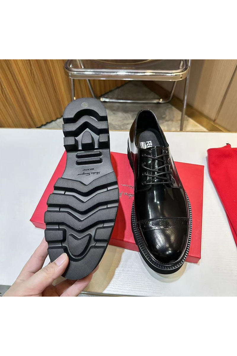 Salvatore Ferragamo Мужские кожаные ботинки 