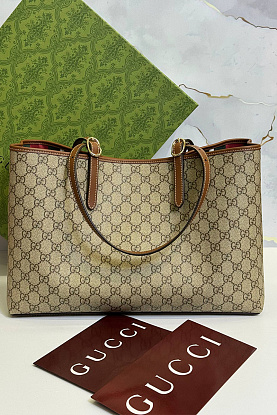 Кожаная сумка GG Emblem premium 38x25x15 см