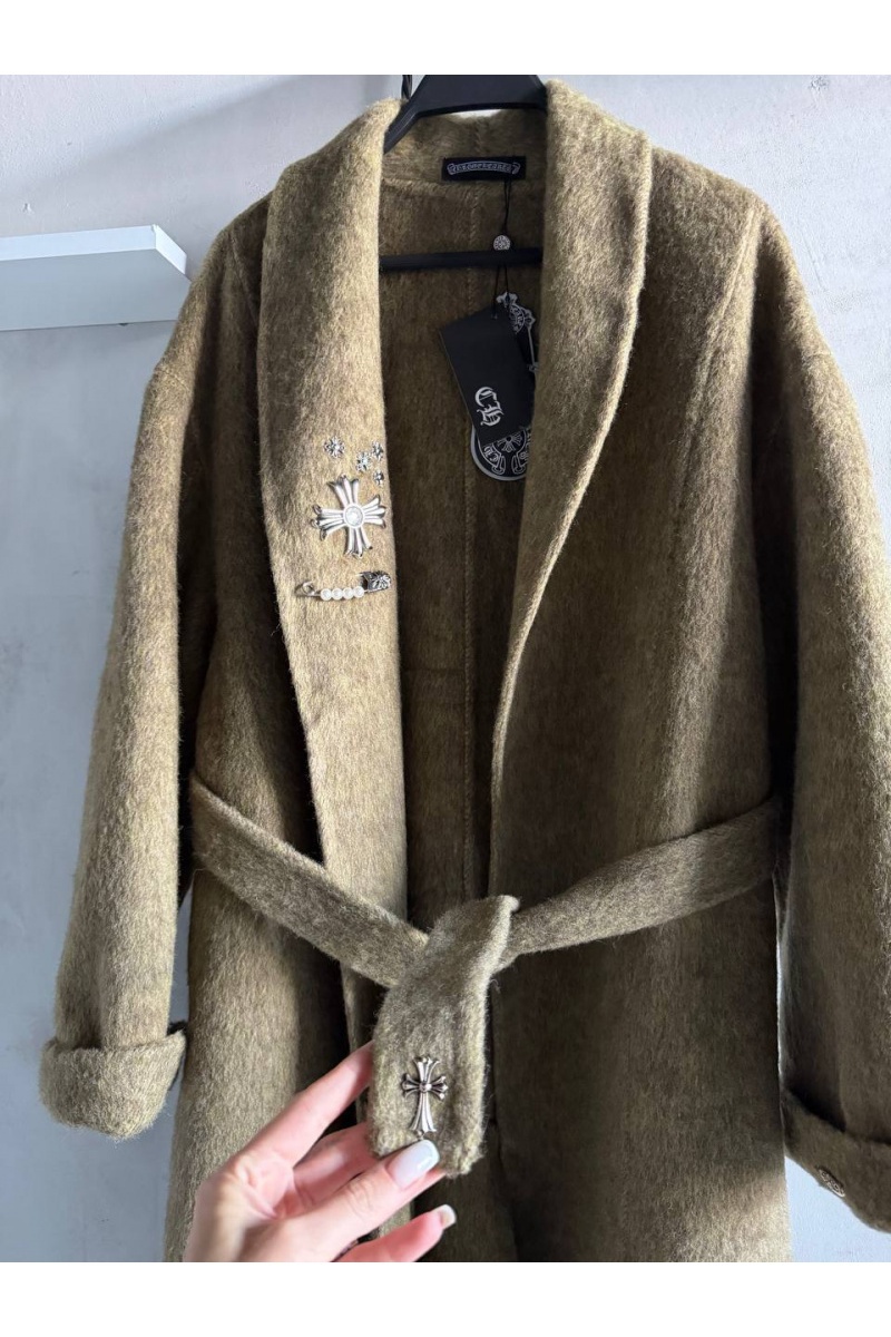 Chrome Hearts Женское шерстяное пальто premium