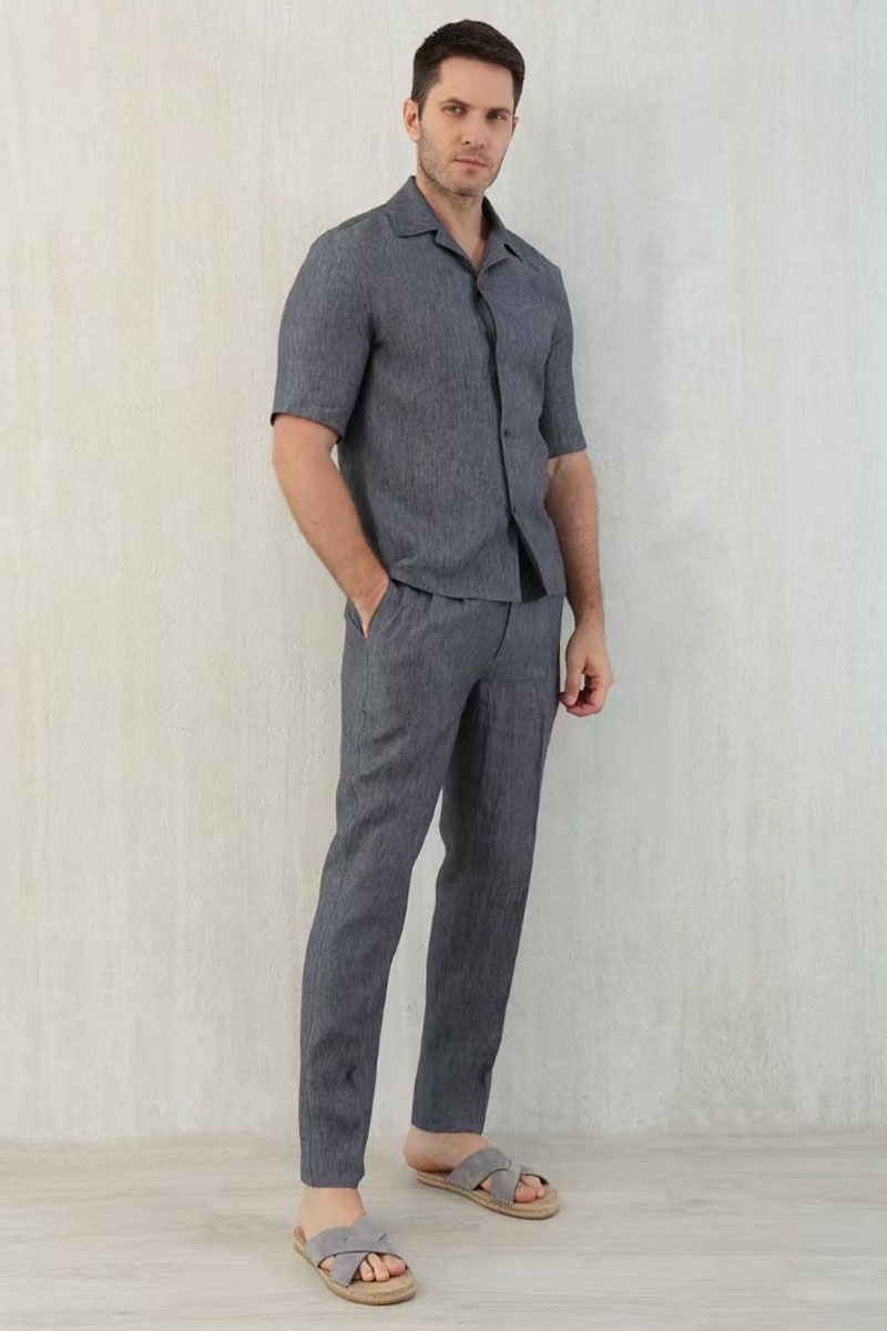 Designer Льняные брюки Premium - Grey
