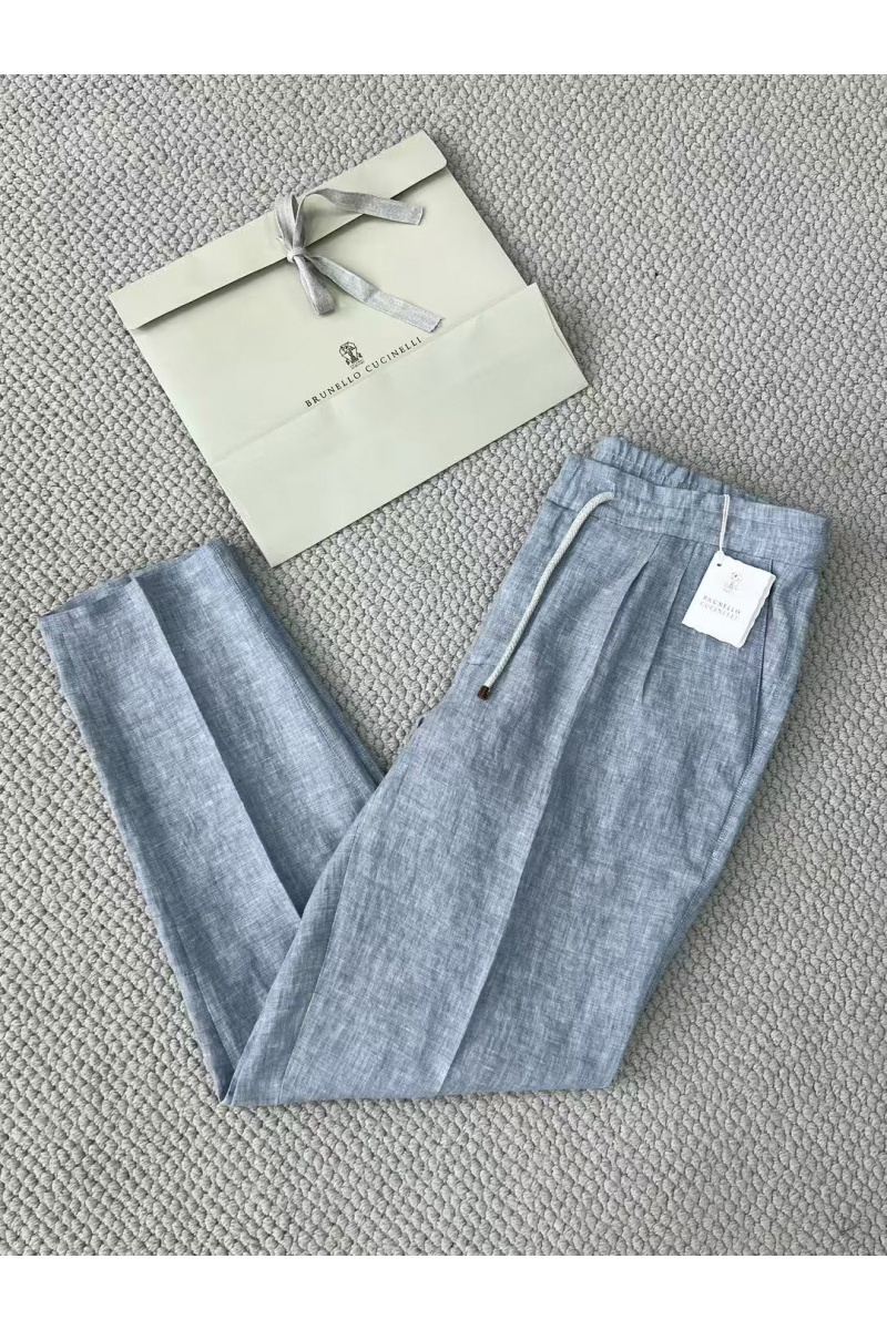 Designer Льняные брюки Premium - Blue