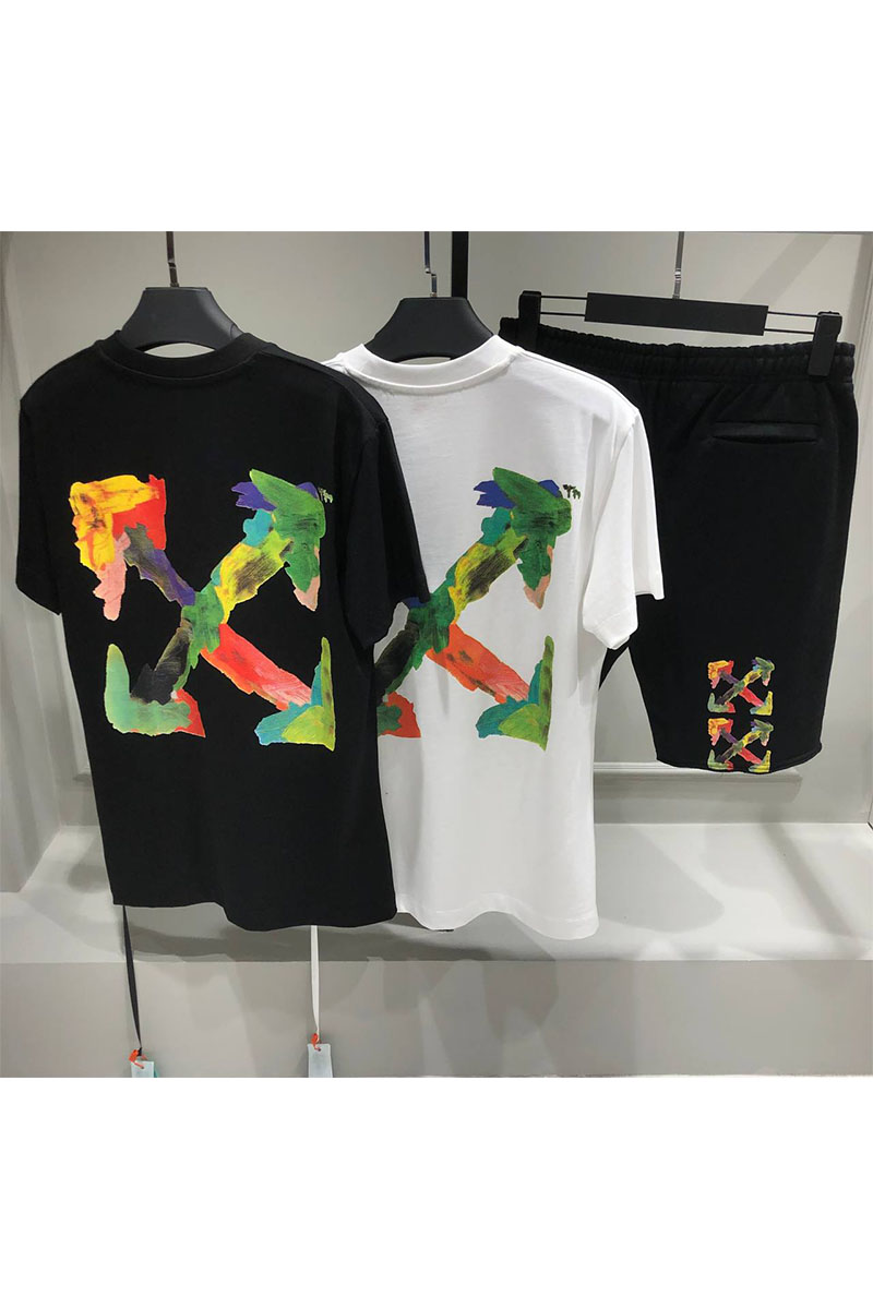 Off-White Белая оверсайз футболка Brush Arrow