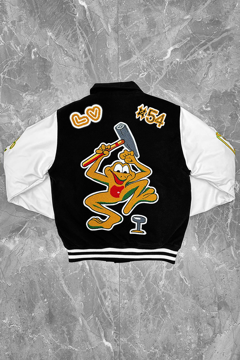 Lоuis Vuittоn Мужской чёрный бомбер Varsity Blouson multi-patch