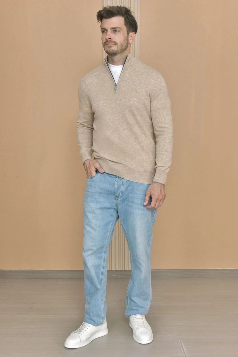 Designer Кашемировый свитер Premium - Light Tan