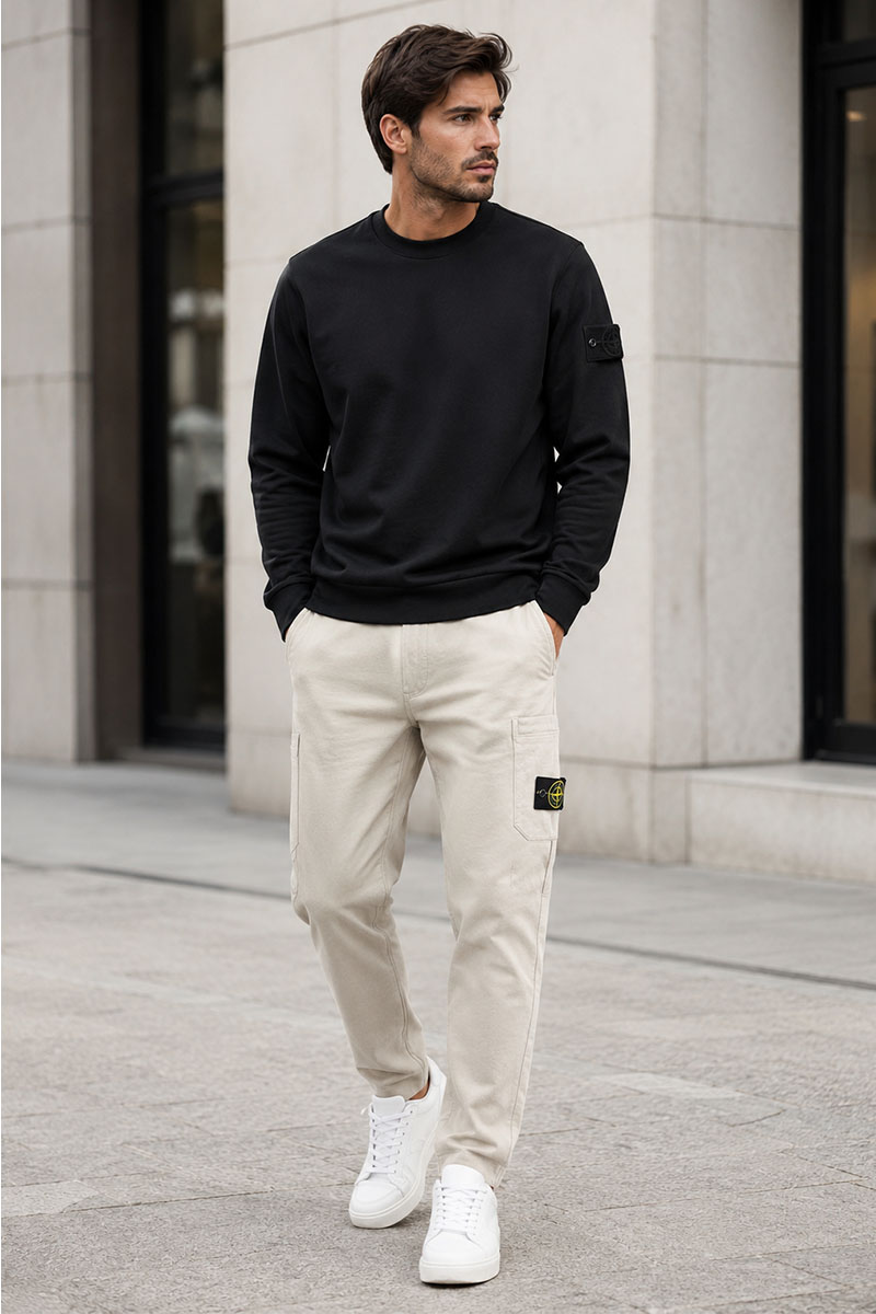 Stone Island Чёрный свитшот Shadow Project