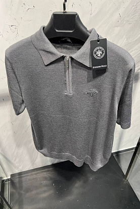 Мужское поло Eagle zip-neck - Grey