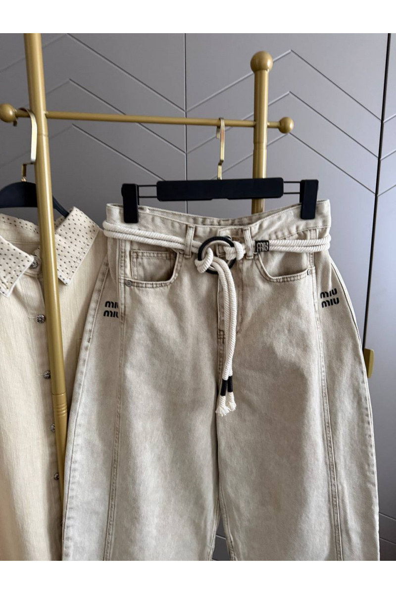 MIU MIU Женские прямые джинсы premium