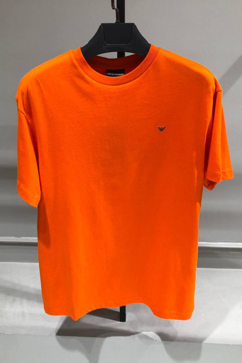 Emporio Armani EA7 Мужская оранжевая футболка