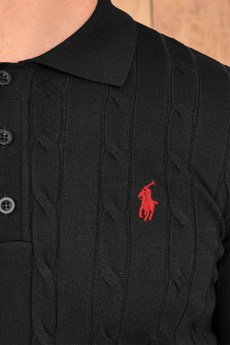 Polo Ralph Lauren Мужское чёрное поло 