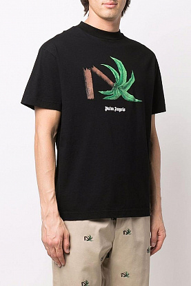 Чёрная футболка Broken Palm print