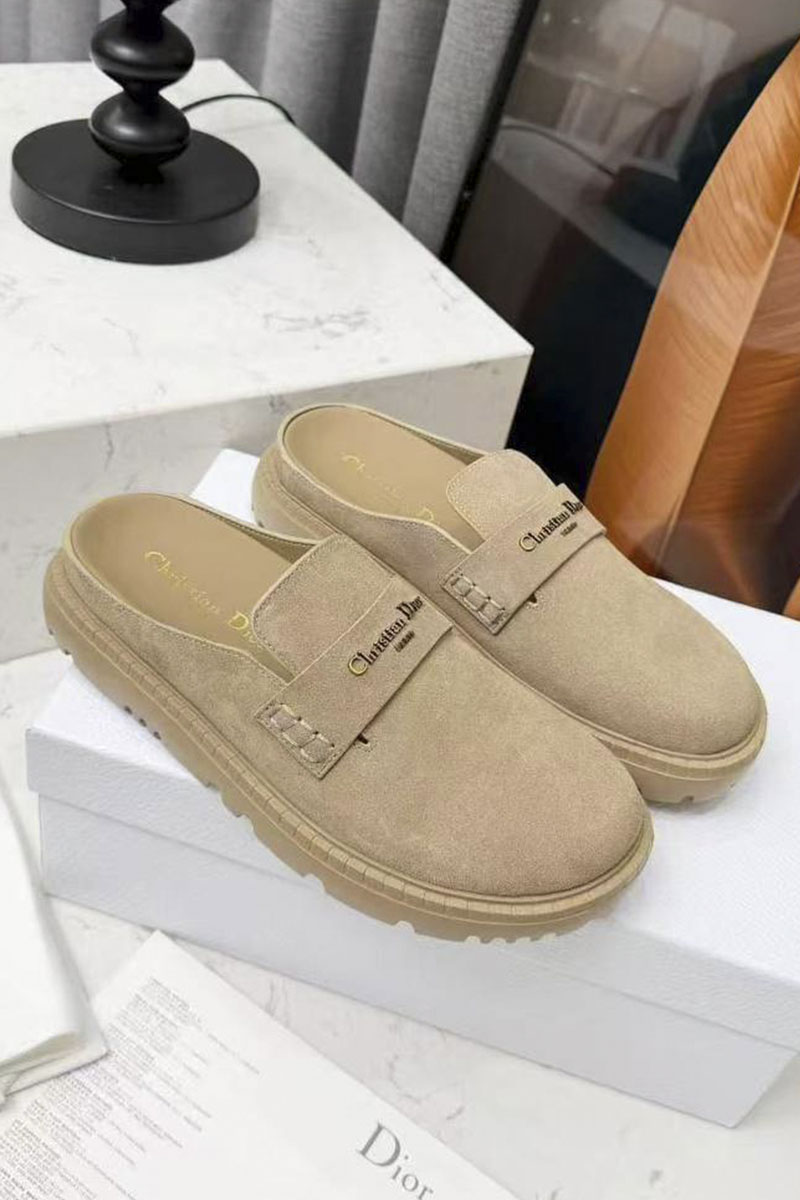 Dior Женские замшевые мюли Boy