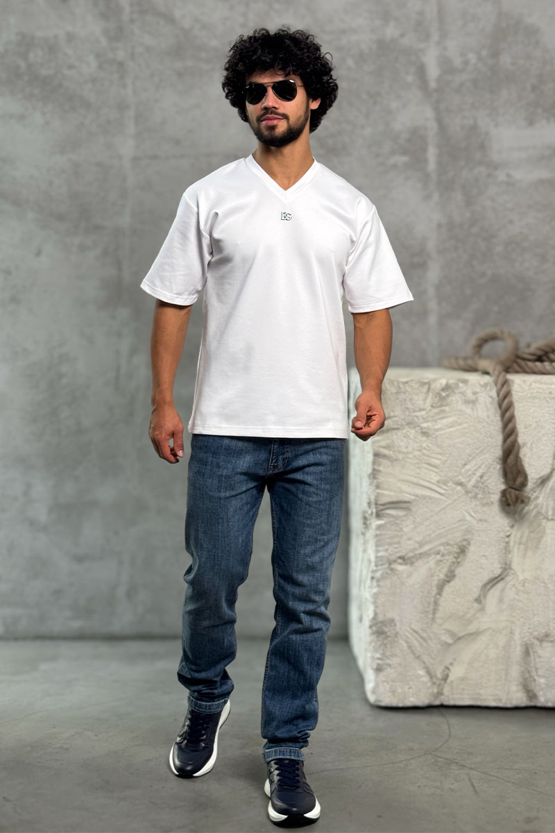 Dоlсе & Gаbbаnа Белая оверсайз футболка logo-plaque