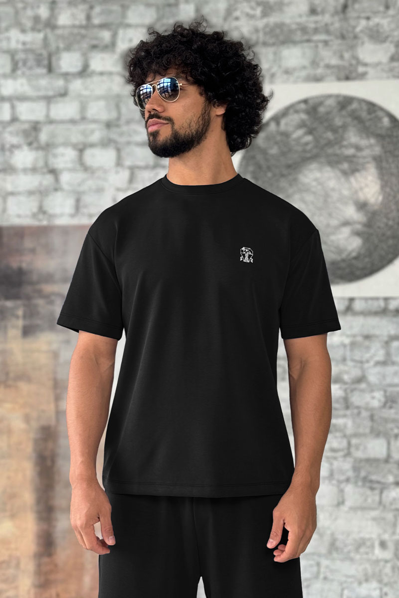 Designer Мужская чёрная футболка 