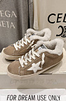 Женские замшевые кроссовки с мехом Golden Goose Ball Star premium