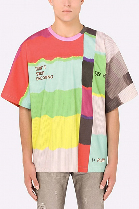Оверсайз футболка colour-block print