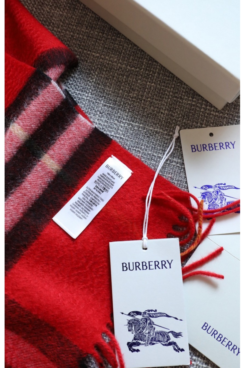 Burberry Шарф two-tone Check premium 168x30 см - Red