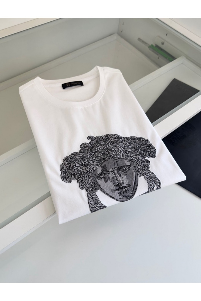 Versace Мужская футболка Medusa logo-embroidered - White 