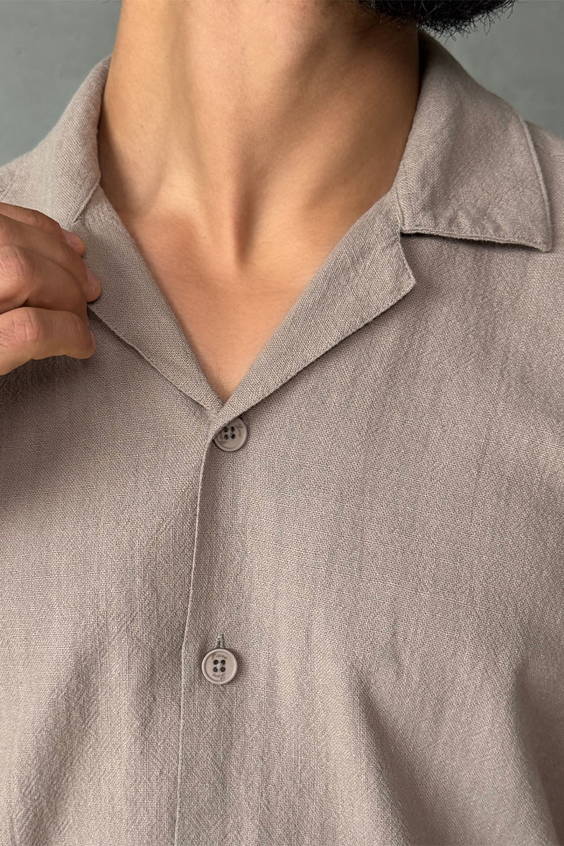 Loro Piana Мужская рубашка бежевого цвета 