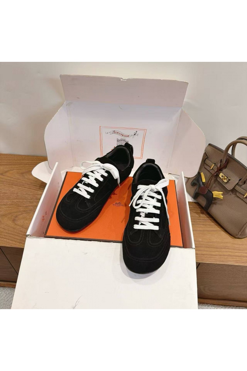 Hermes Женские замшевые кроссовки Master Tenis Master premium