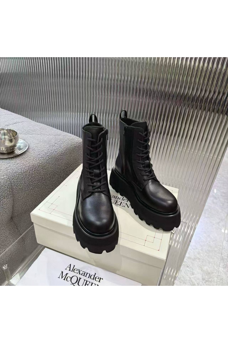 Alexander McQueen Женские кожаные ботинки 