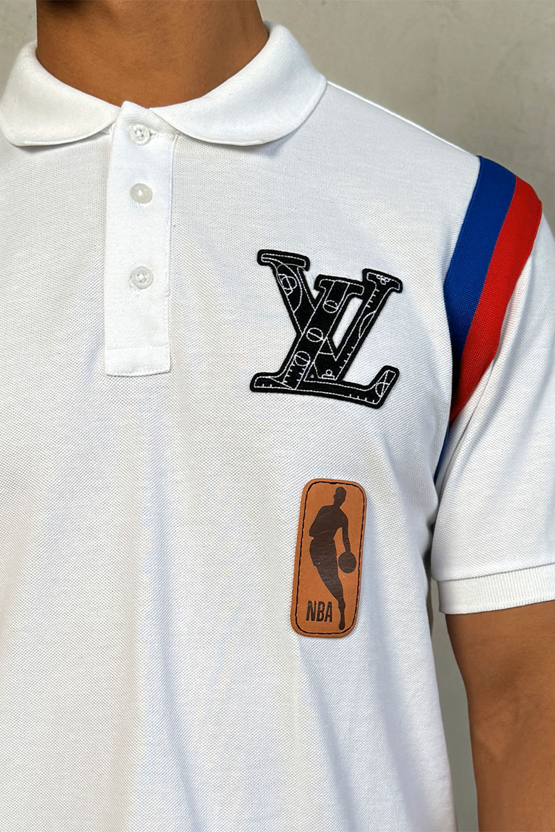 Lоuis Vuittоn Мужское поло белого цвета logo-print