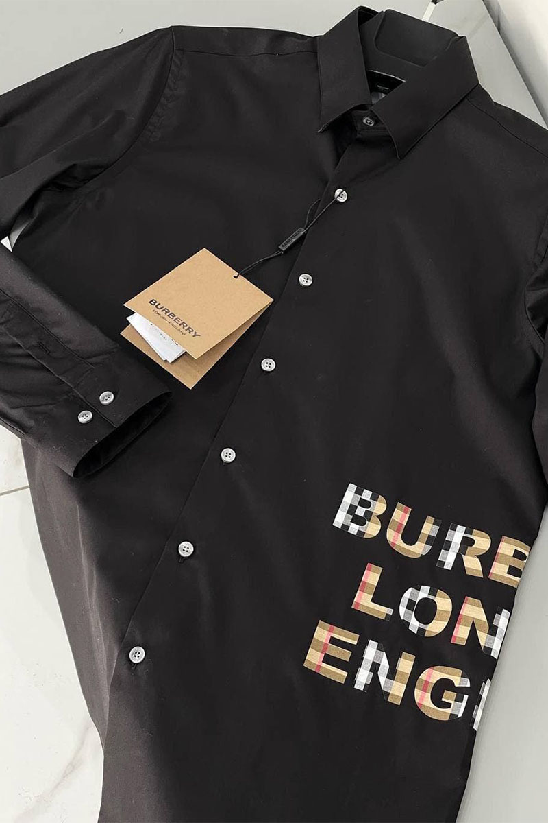 Burberry Мужская чёрная рубашка London England