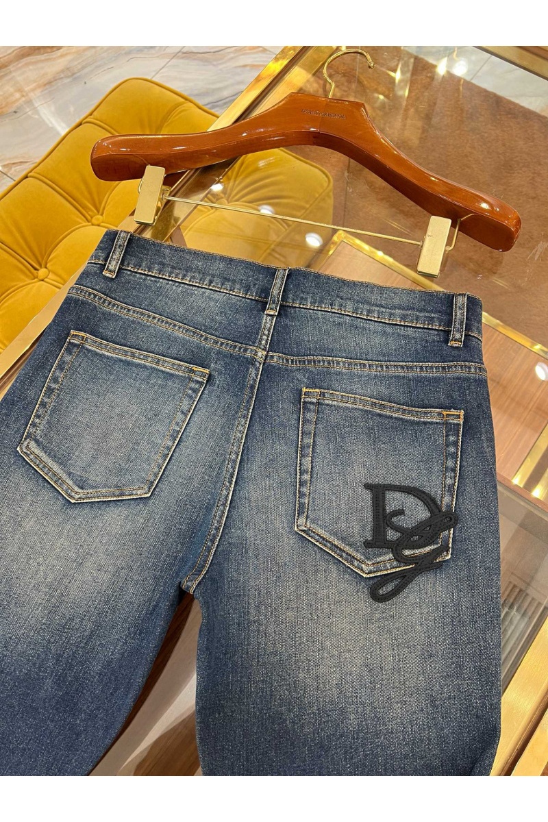 Dоlсе & Gаbbаnа Мужские синие джинсы slim fit Premium