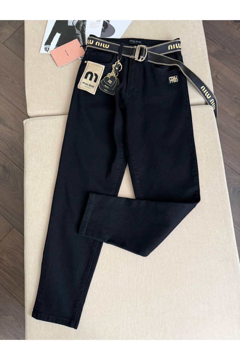 MIU MIU Женские джинсы boyfriend Premium - Black