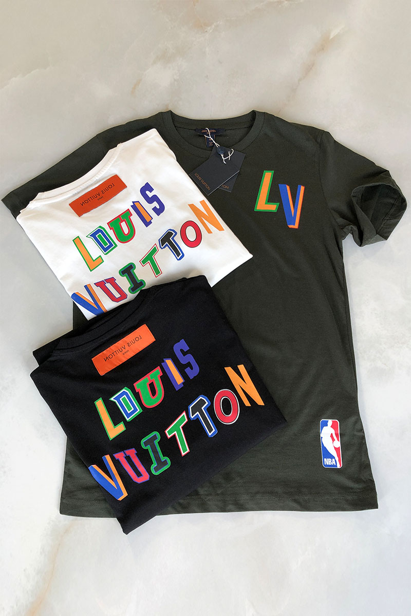 Louis Vuitton Белая мужская футболка NBA Collaboration