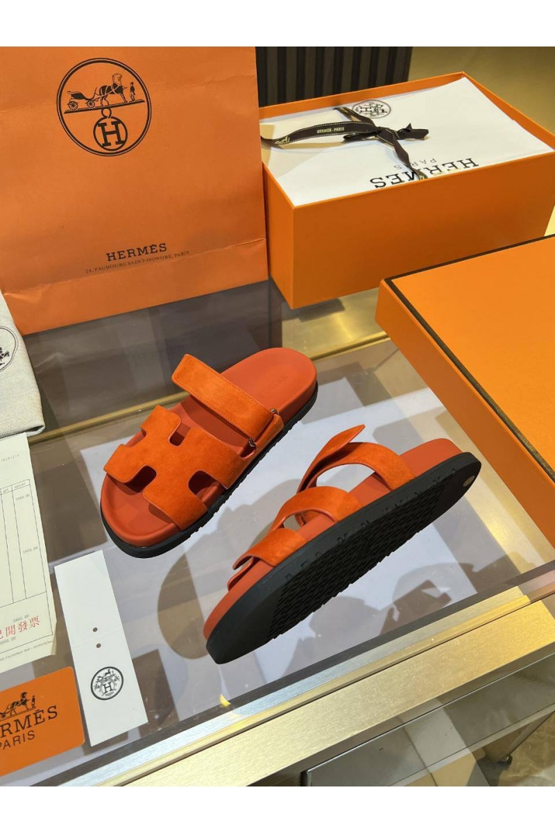 Hermes Женские замшевые сандалии Chypre premium