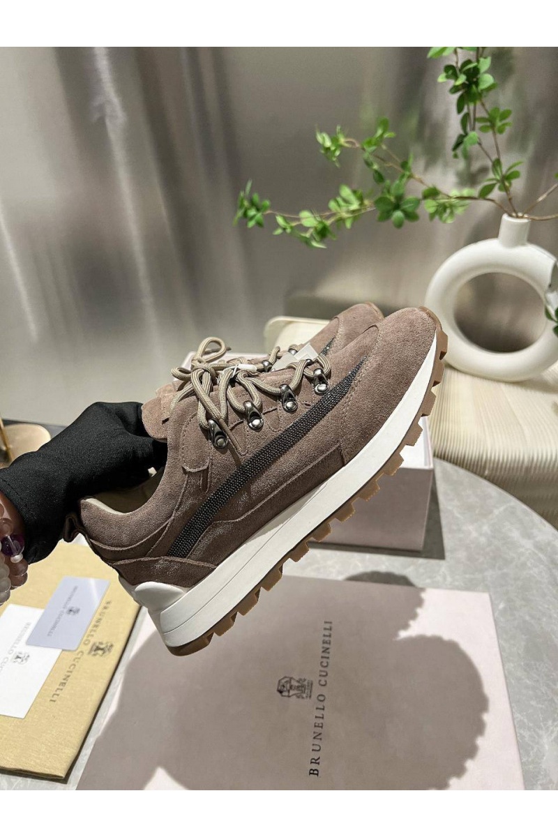 Designer Женские замшевые кроссовки Monili Premium - Brown