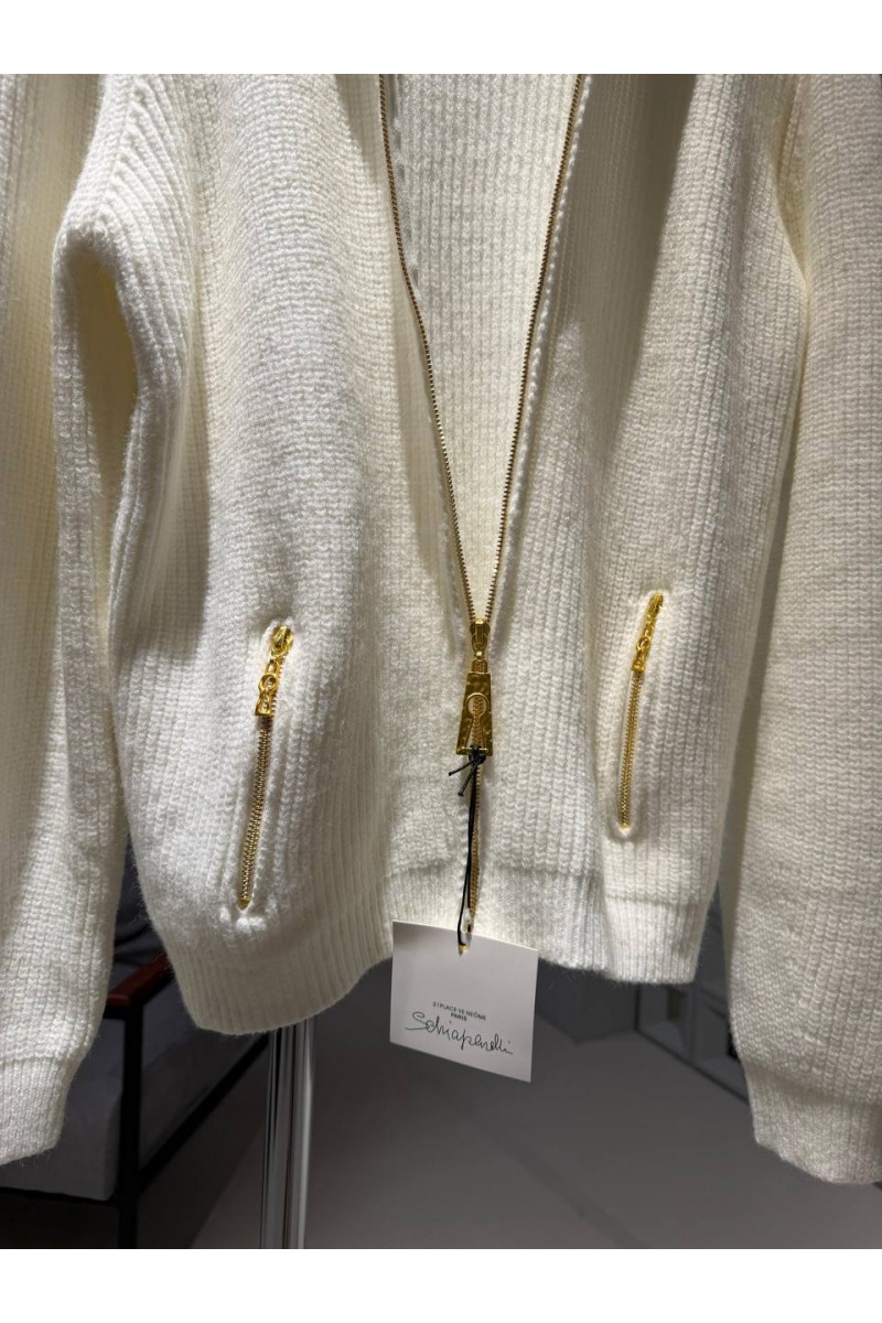 Schiaparelli Женский кардиган на молнии premium - White