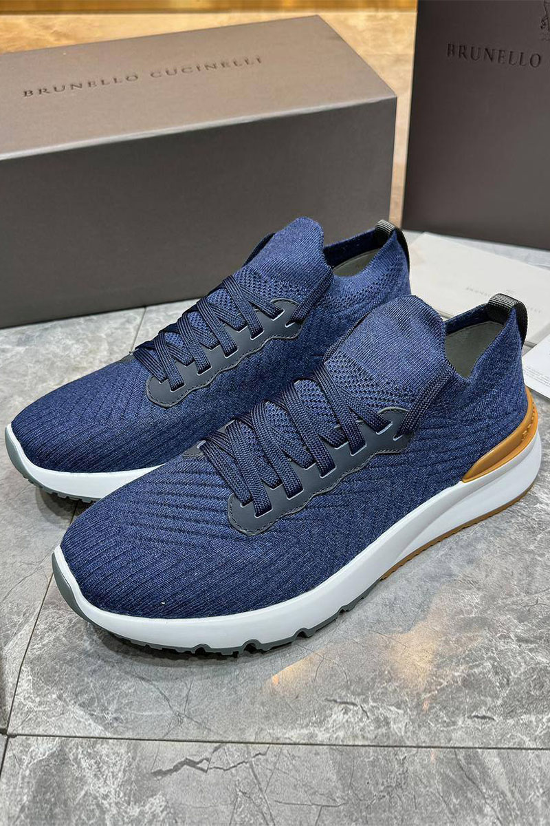Designer Мужские кроссовки knitted - Dark Blue