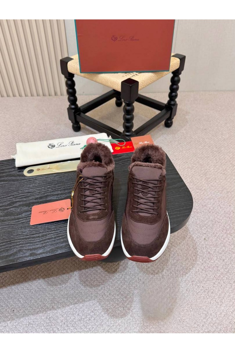 Loro Piana Кроссовки с мехом Week End Walk Evo premium