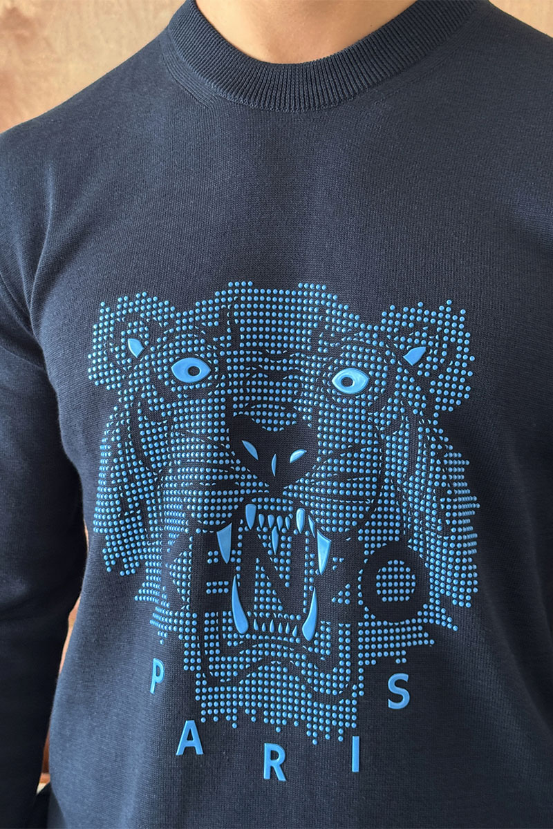 Kenzo Тёмно-синий свитшот Tiger motif