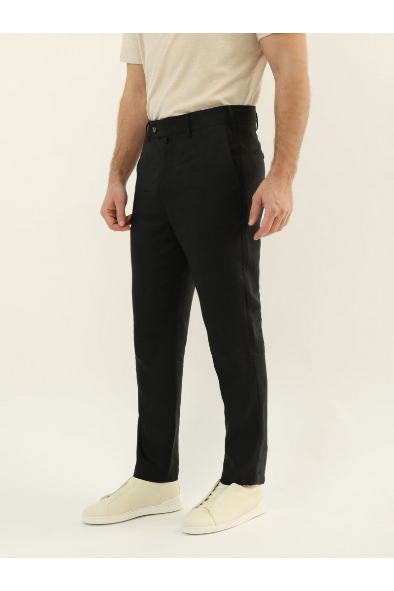 Loro Piana Мужские чёрные брюки premium
