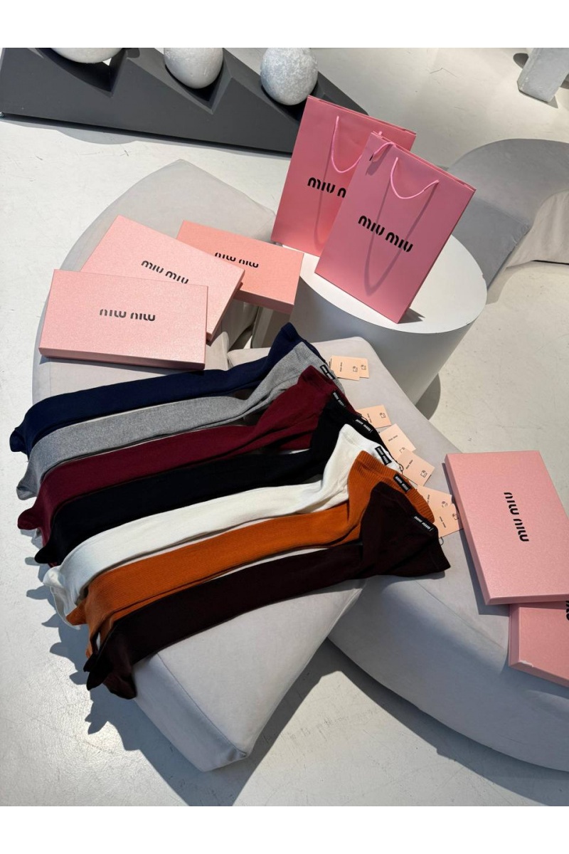 MIU MIU Женские кашемировые колготы белого цвета