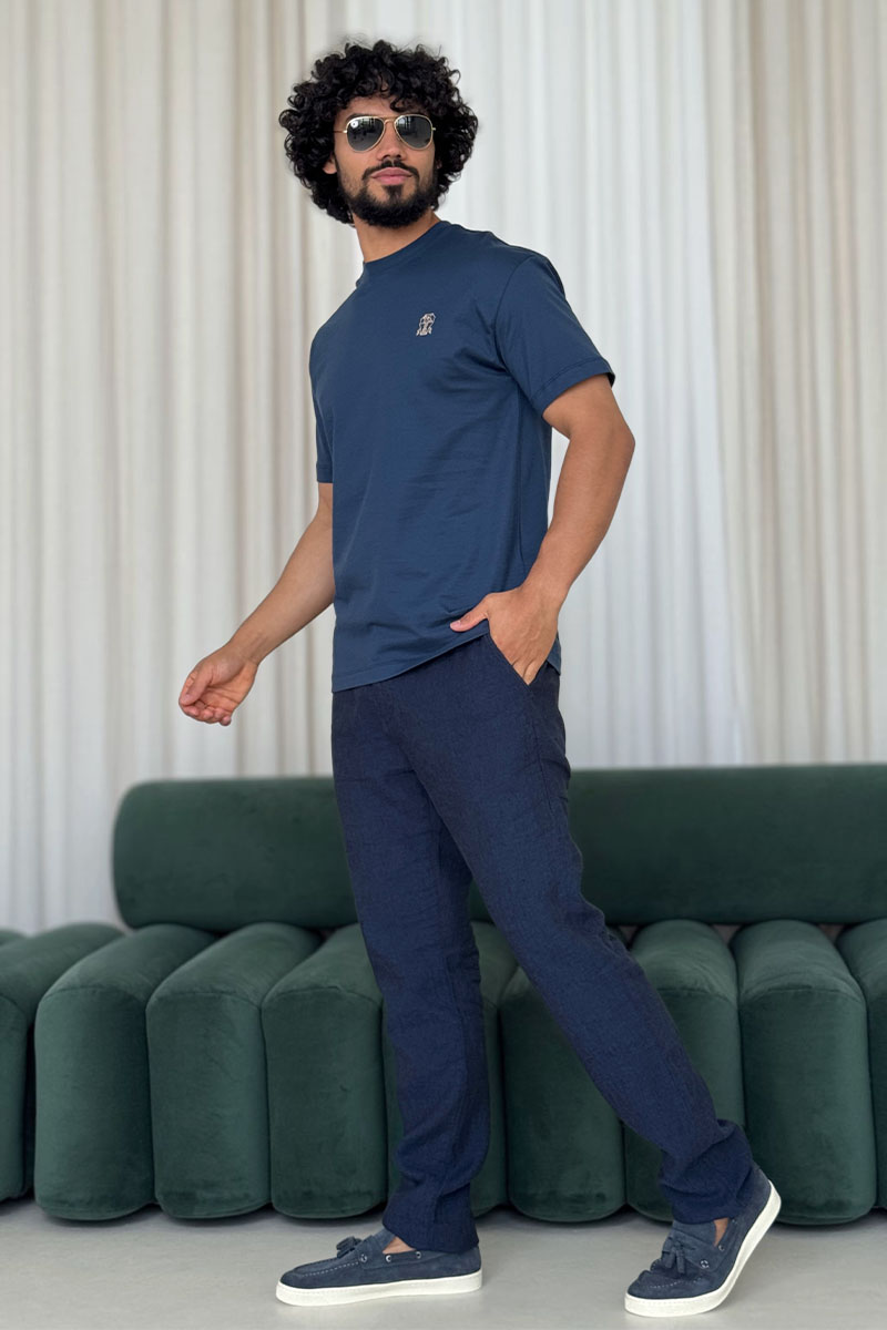 Designer Мужская синяя футболка 