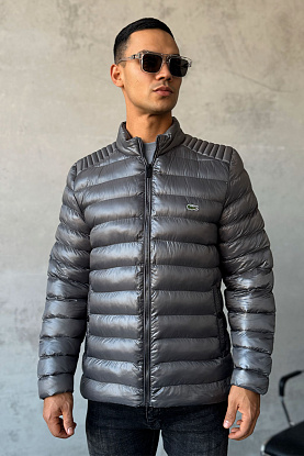 Мужская серая куртка logo-patch 