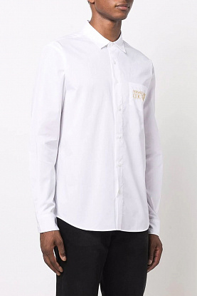 Классическая рубашка embroidered logo - White