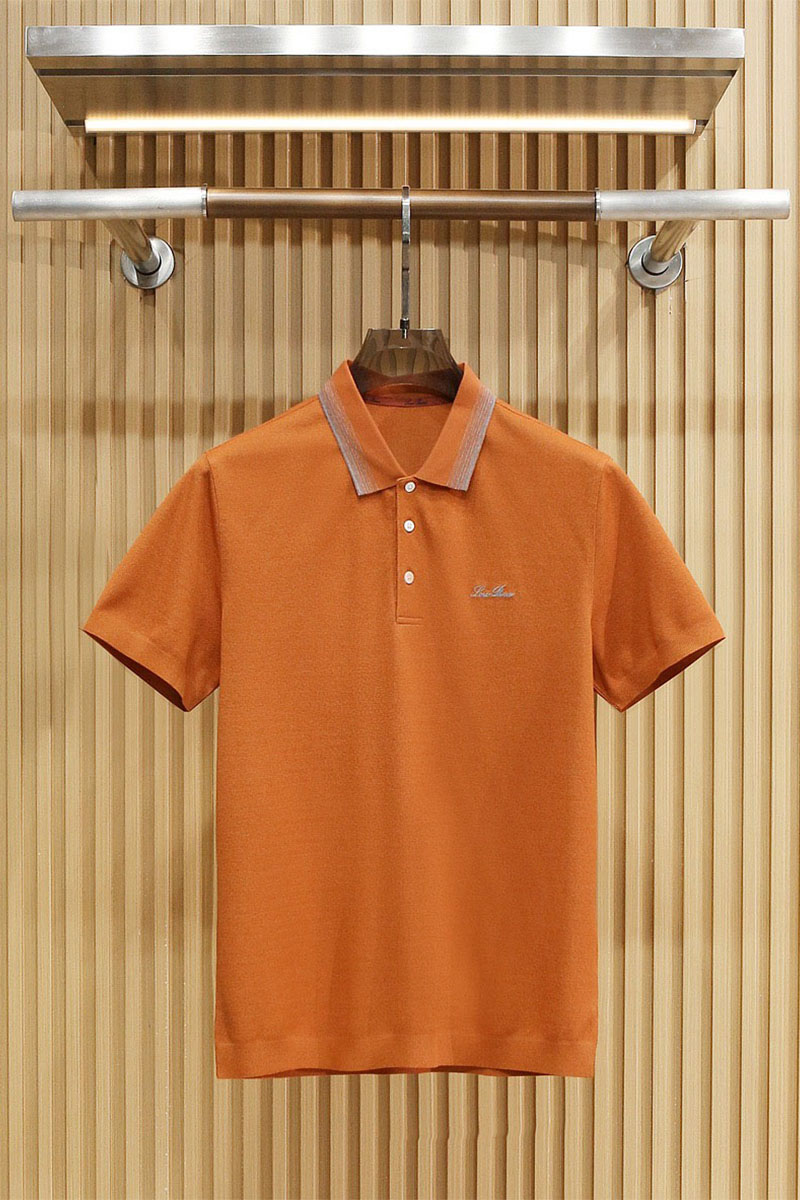 Loro Piana Мужское оранжевое поло premium