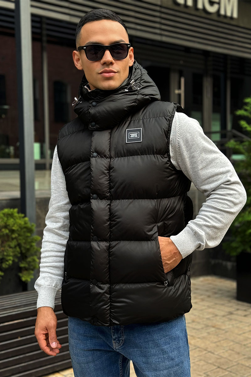 Burberry Чёрный жилет London England logo-patch