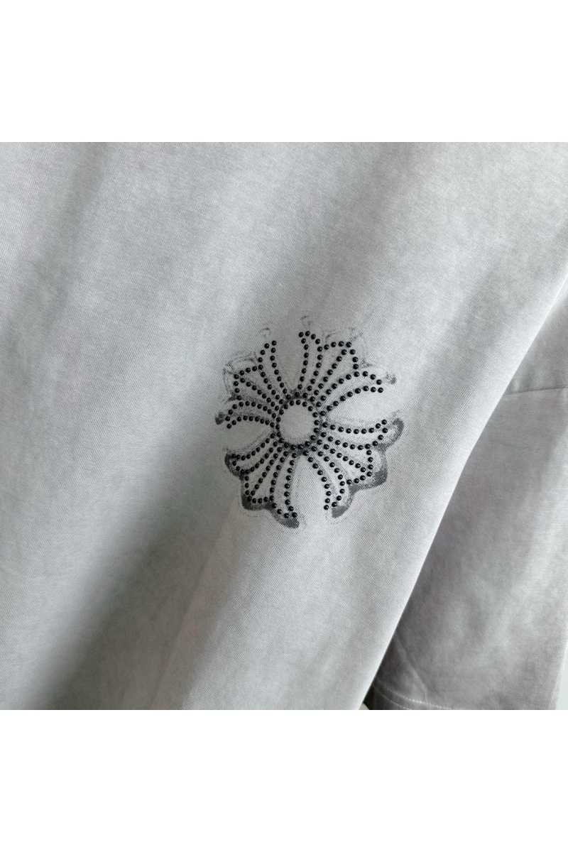 Chrome Hearts Бежевая оверсайз футболка Premium