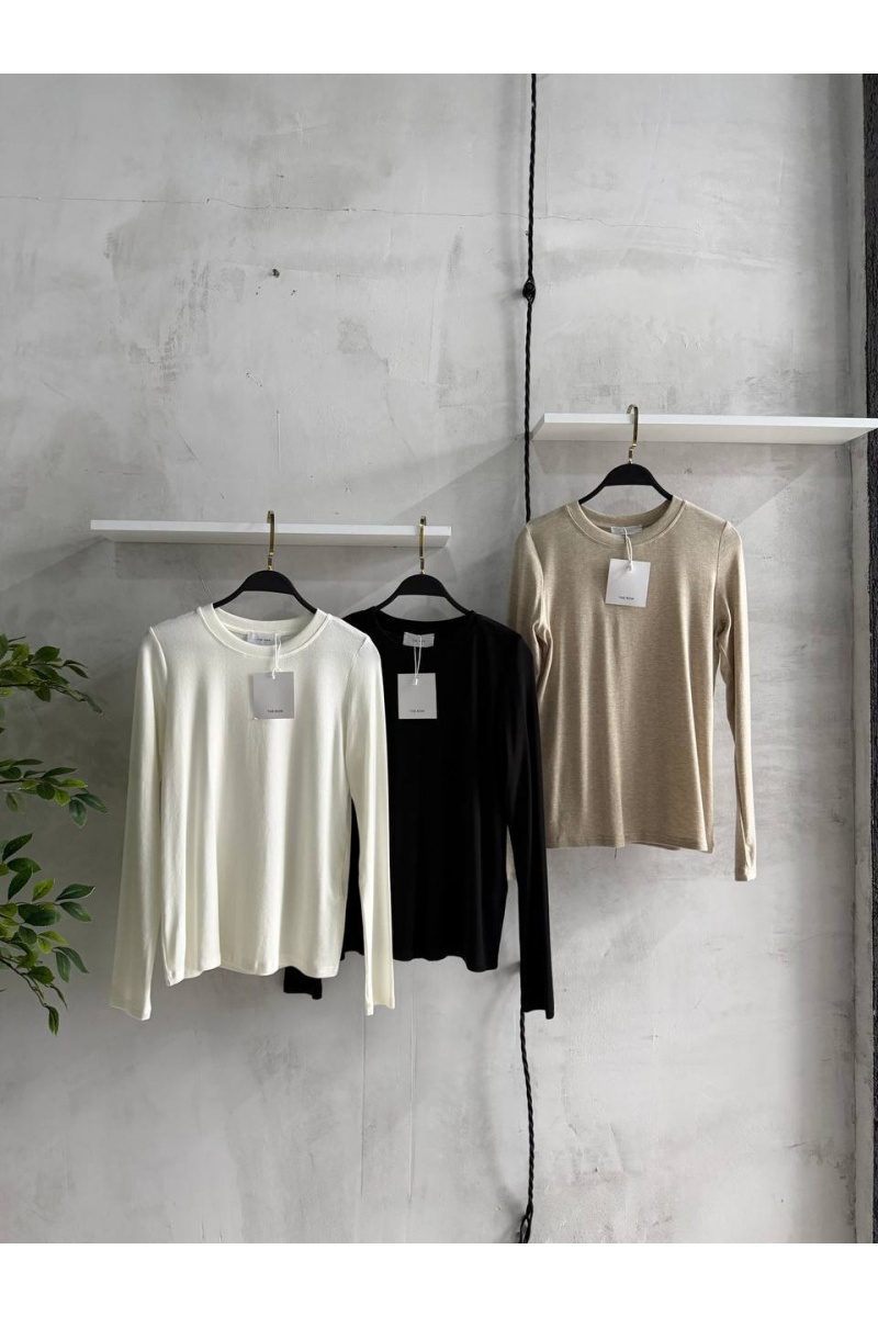 Designer Clothing Женский лонгслив чёрного цвета The Row premium