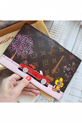 Кожаная обложка на паспорт Vivienne Paris 10х14 см