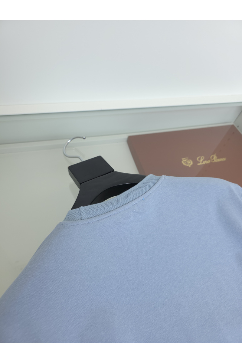Loro Piana Мужская голубая футболка premium